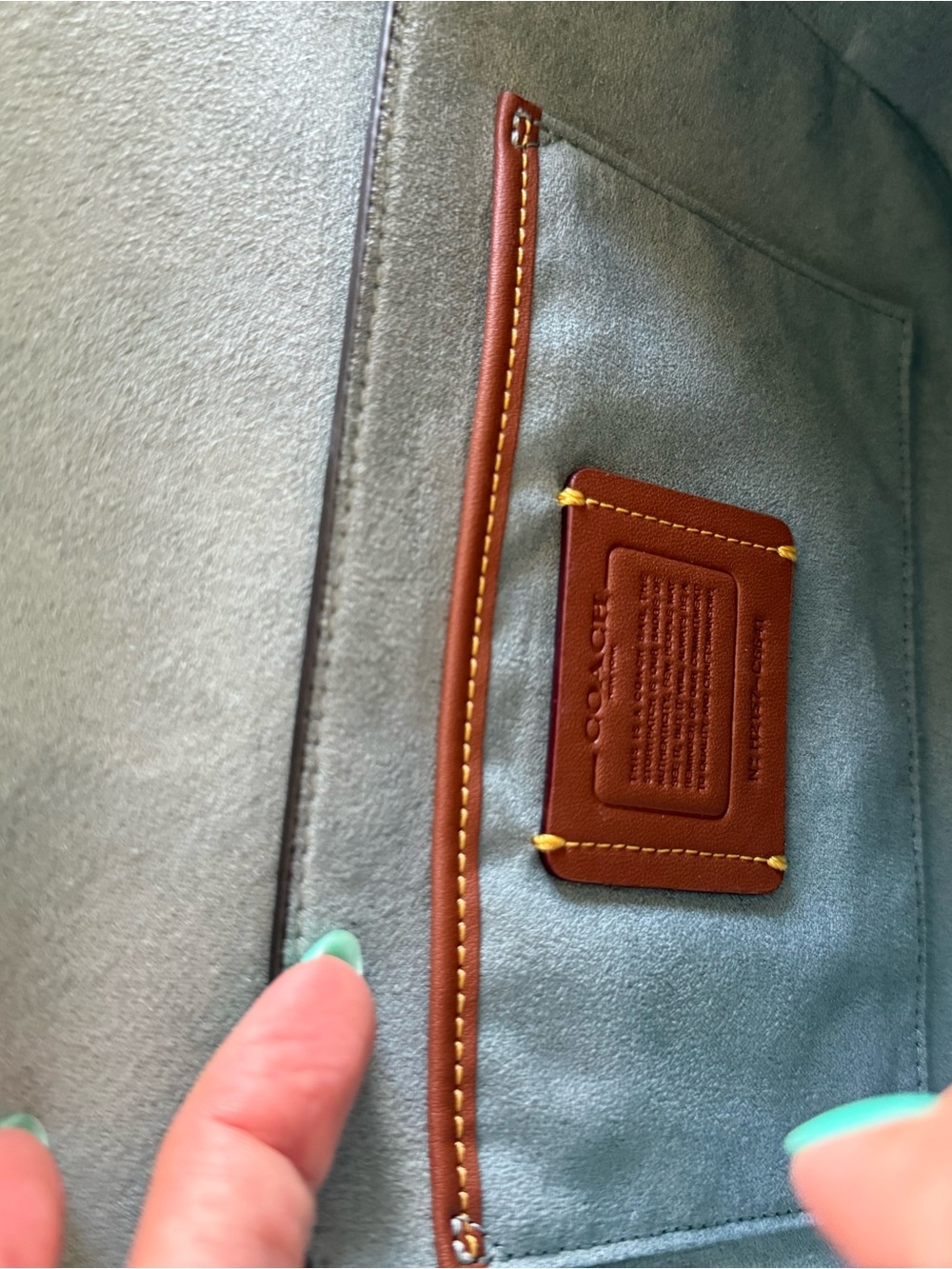 Coach Leather Crossbody Bag in slate blue with Dark Hardware - Picture 3 of 7